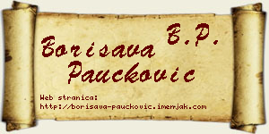 Borisava Paučković vizit kartica